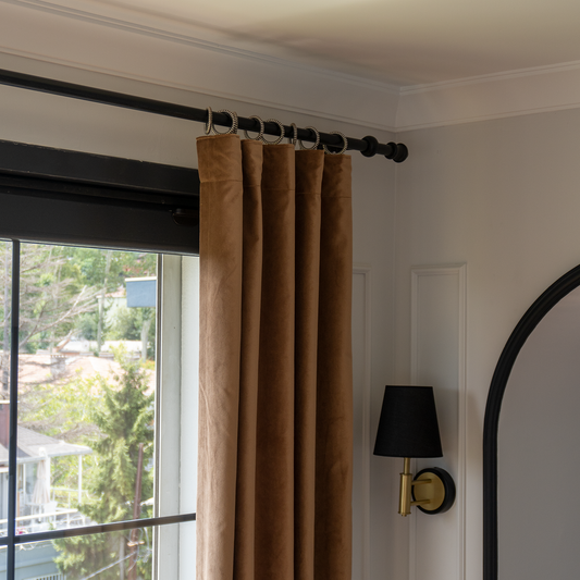 Premium Luster Velvet Curtains - Terracotta