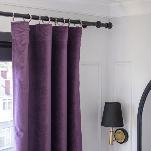 Premium Luster Velvet Curtains - Rebecca Purple