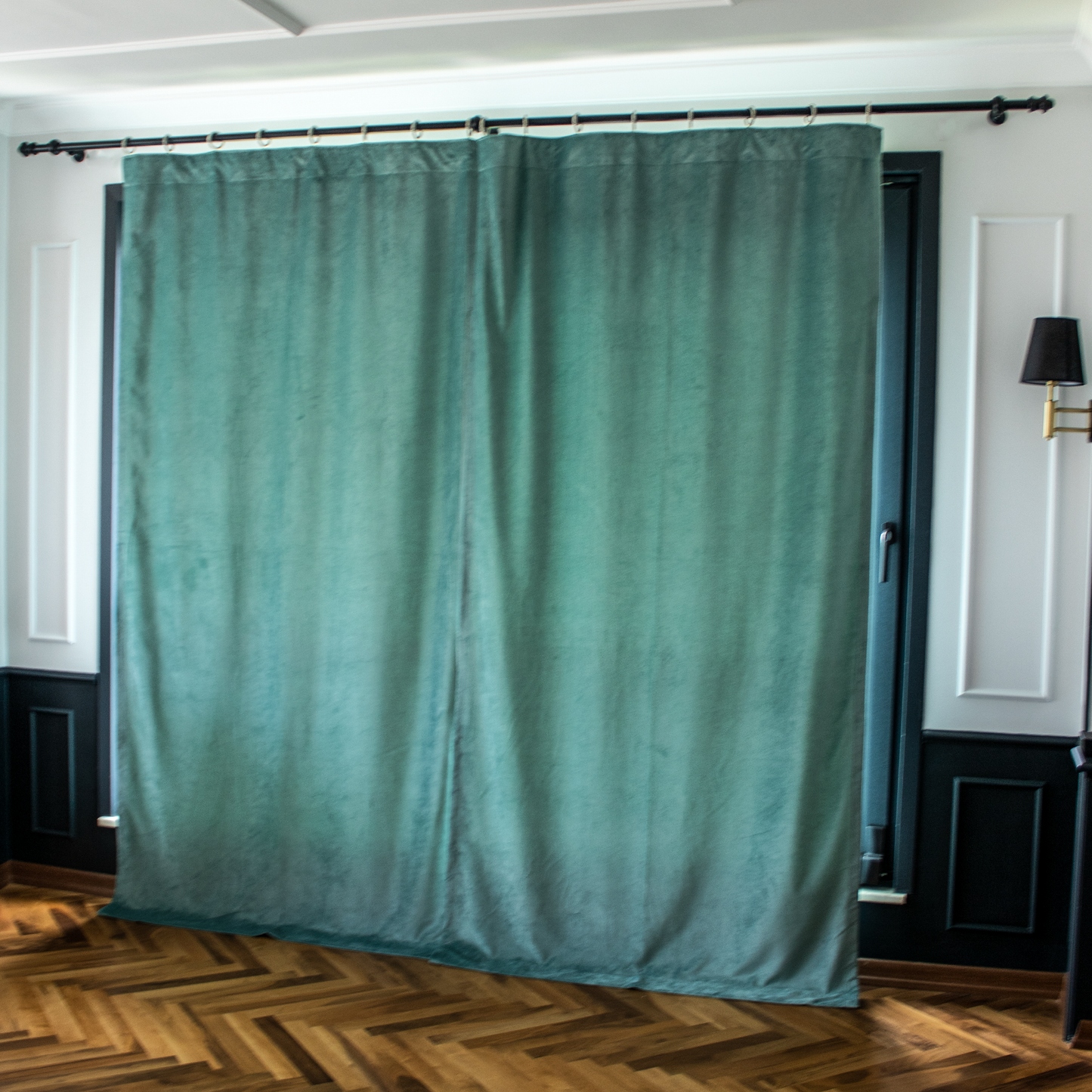 Premium Luster Velvet Curtains - Alice Blue