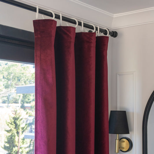 Premium Luster Velvet Curtains - Cherry Red