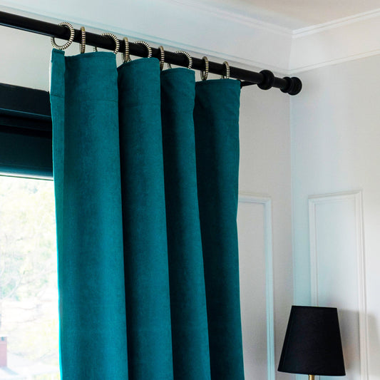 Premium Luster Velvet Curtains - Ocean