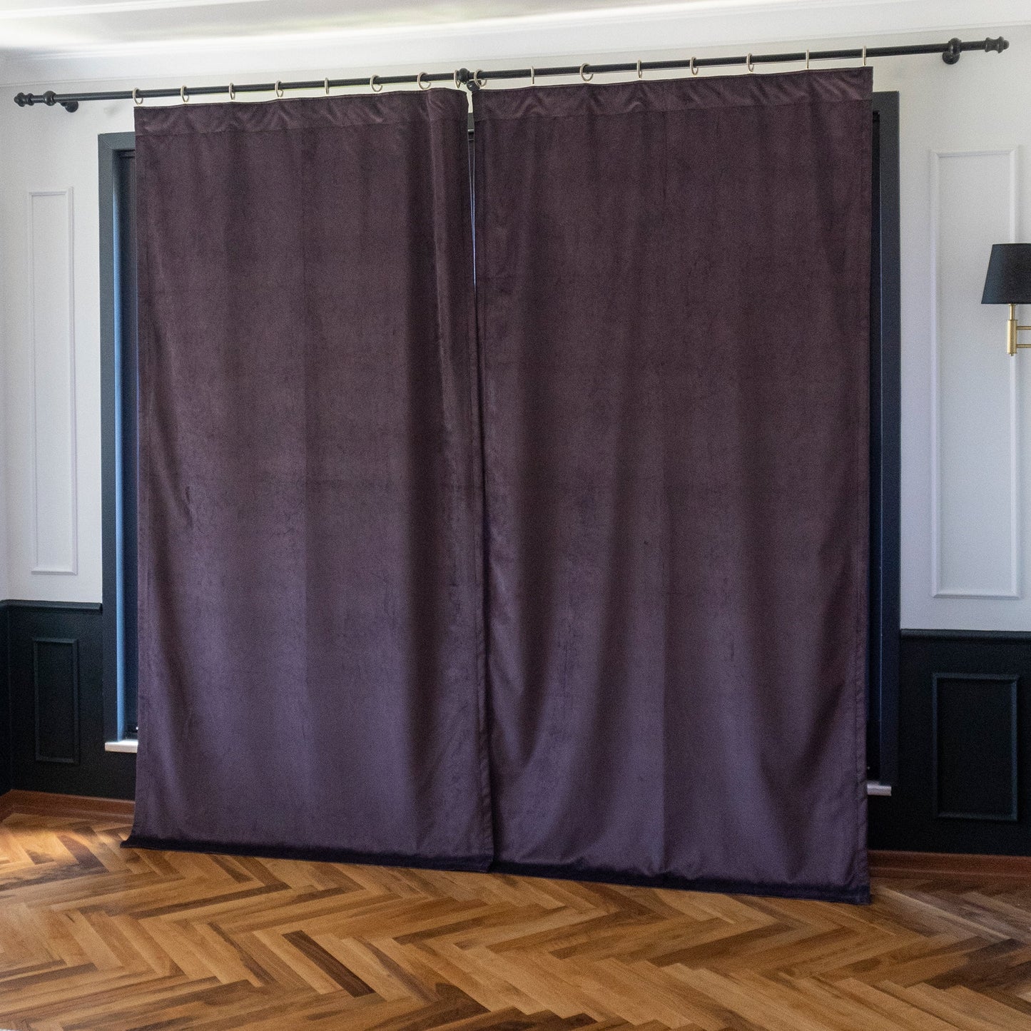 Premium Luster Velvet Curtains - Burgundy